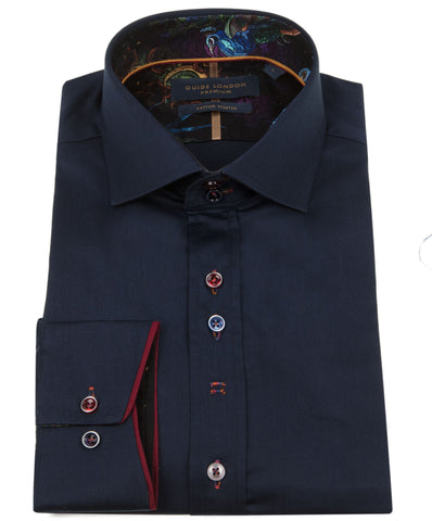 Navy Long Sleeve Plain But Not Plain Shirt Navy Long Sleeve Plain But Not Plain Shirt