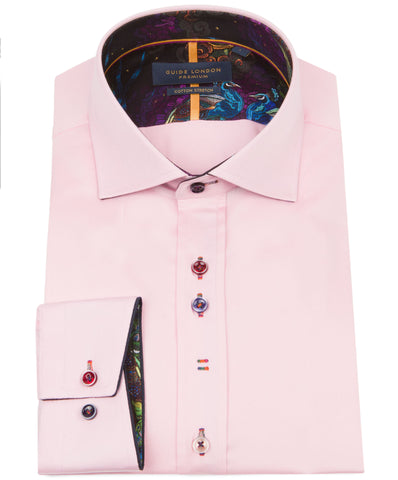 Pink Long Sleeve Plain But Not Plain Shirt Pink Long Sleeve Plain But Not Plain Shirt