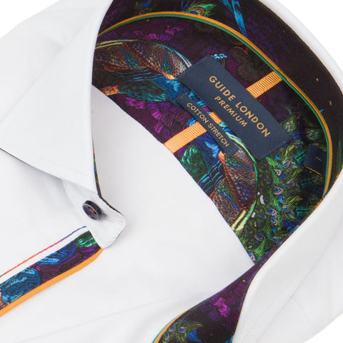 White Long Sleeve Plain But Not Plain Shirt White Long Sleeve Plain But Not Plain Shirt