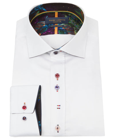 White Long Sleeve Plain But Not Plain Shirt White Long Sleeve Plain But Not Plain Shirt