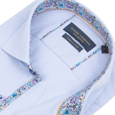 Men's 100% Cotton Blue Shirt Men's 100% Cotton Blue Shirt