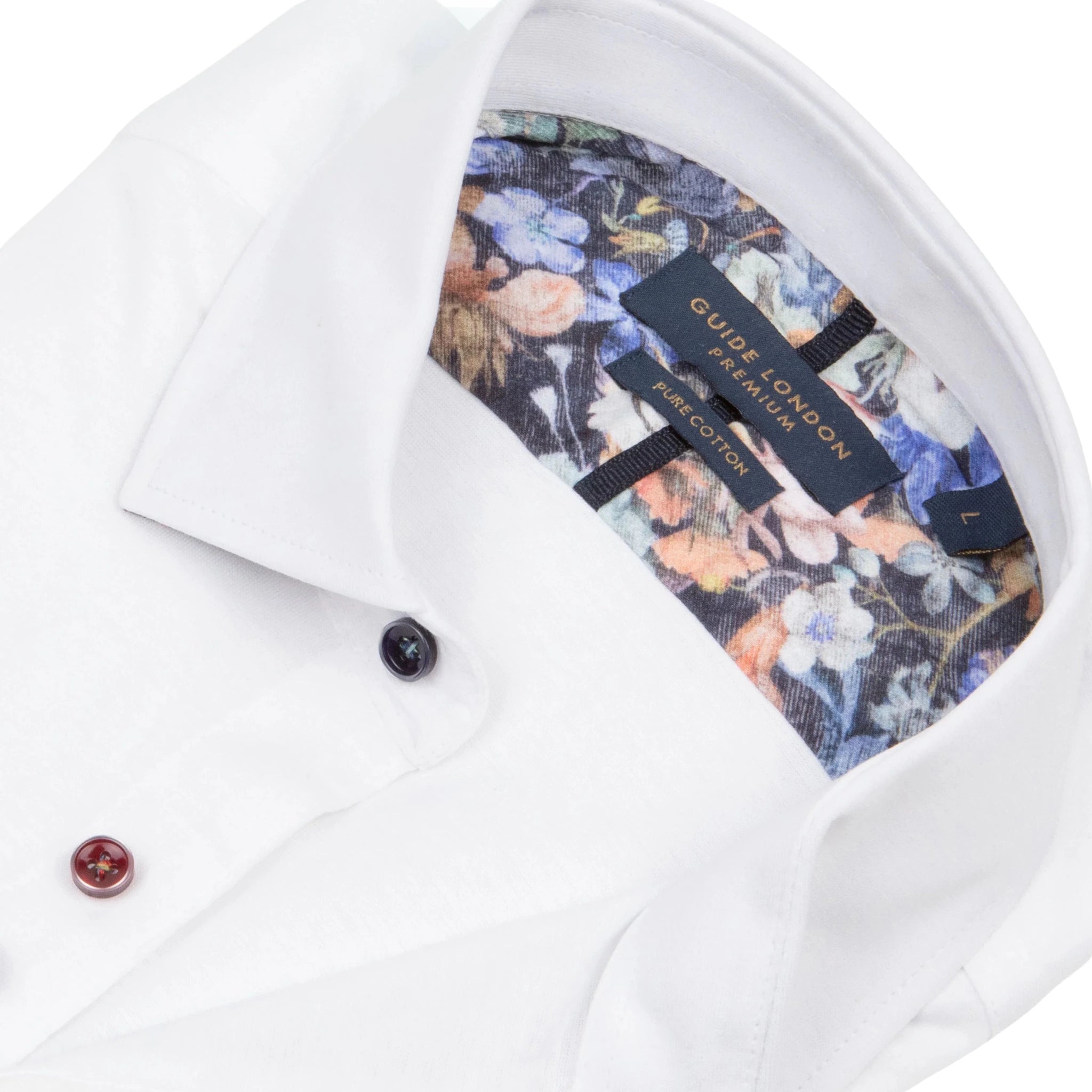 Stretchy Plain But Not Plain White Cotton Shirt