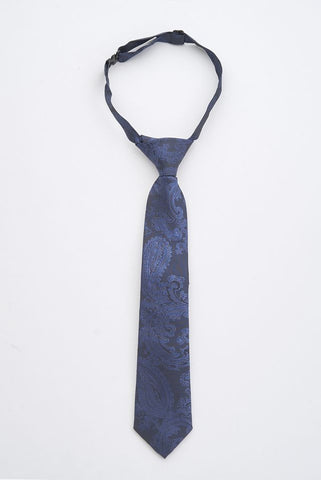 Junior Navy Paisley Tie Junior Navy Paisley Tie