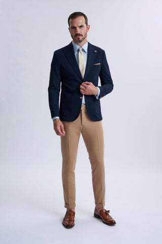 Marcello Single-Breasted Blazer with Camel Trousers Marcello Single-Breasted Blazer with Camel Trousers