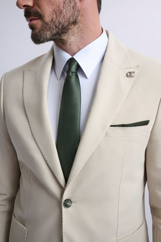 Marcello Single-Breasted Blazer with Khaki Trousers Marcello Single-Breasted Blazer with Khaki Trousers