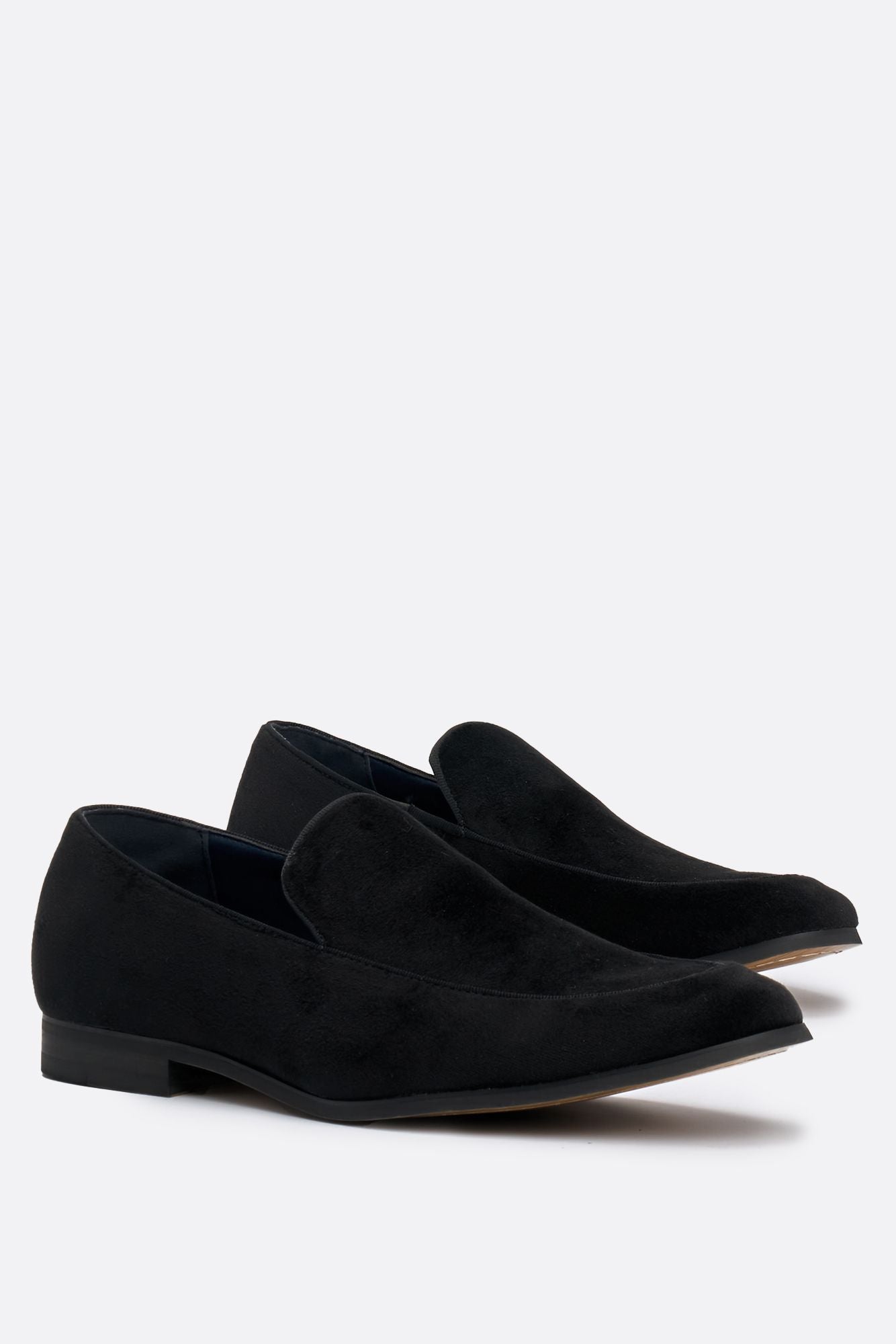 Milan Black Velvet Loafers