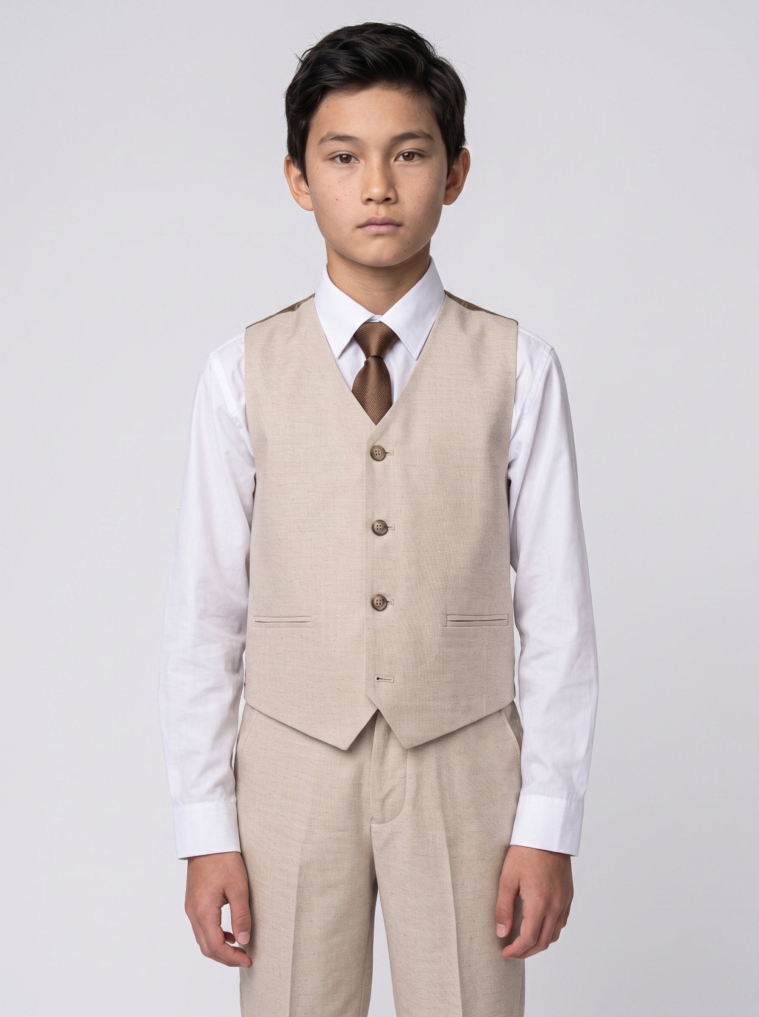 Device - Boy's Belmont Beige Three Piece Suit