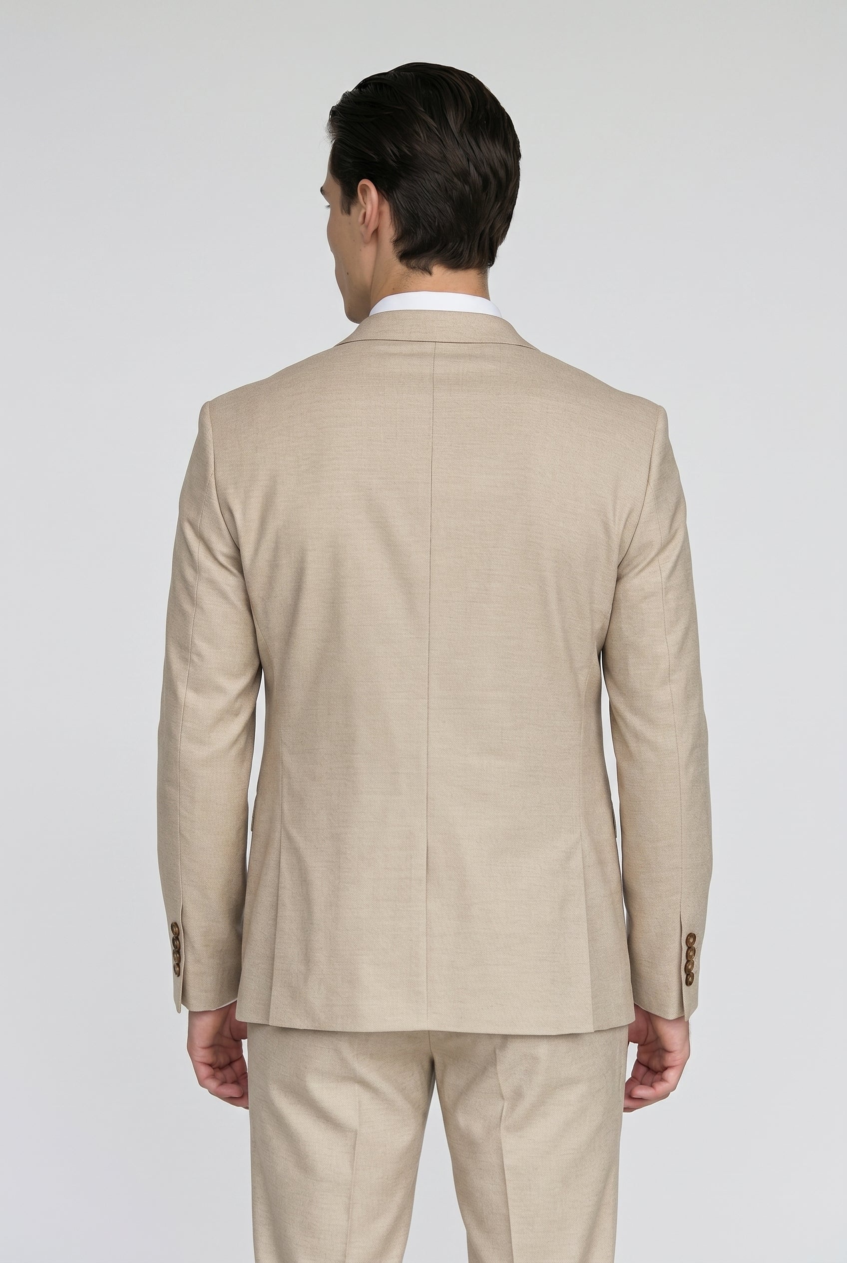 Belmont Beige Men's Three Piece Suit