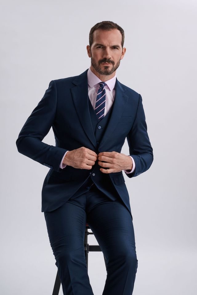 Fabio Navy Three Piece Suit