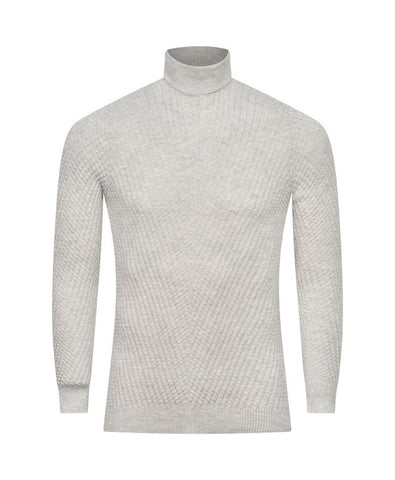 Ecru Textured Turtleneck Ecru Textured Turtleneck