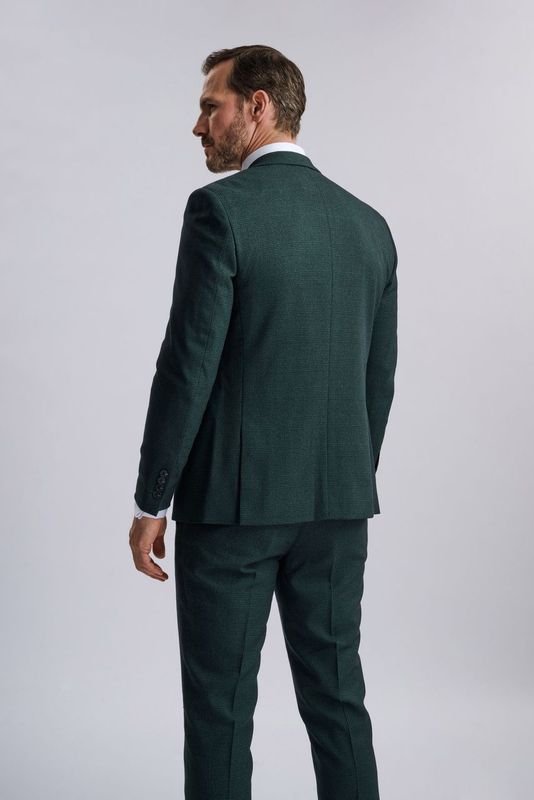 Regent Olive Check Three Piece Suit