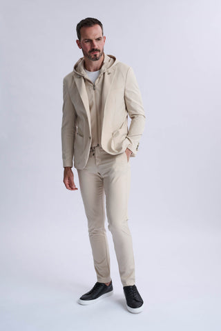 Rulli Beige 360 Stretch Technical Suit with Detachable Hood Rulli Beige 360 Stretch Technical Suit with Detachable Hood