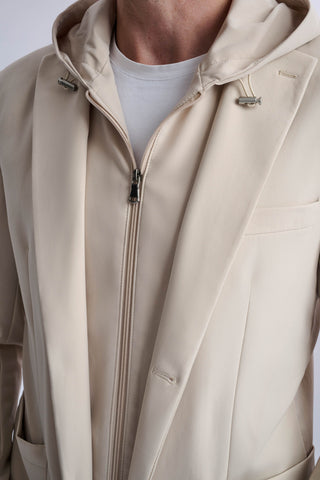 Rulli Beige 360 Stretch Technical Suit with Detachable Hood Rulli Beige 360 Stretch Technical Suit with Detachable Hood