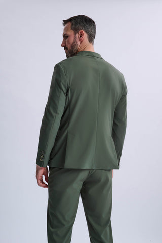 Rulli Khaki 360 Stretch Technical Suit with Detachable Hood Rulli Khaki 360 Stretch Technical Suit with Detachable Hood