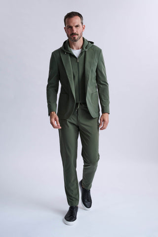 Rulli Khaki 360 Stretch Technical Suit with Detachable Hood Rulli Khaki 360 Stretch Technical Suit with Detachable Hood