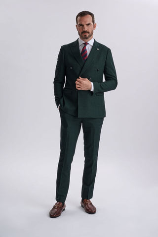 Regent Olive Double-Breasted Two Piece Suit Regent Olive Double-Breasted Two Piece Suit