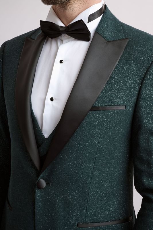 Santoro Milan's Sparkle Three Piece Emerald Tux