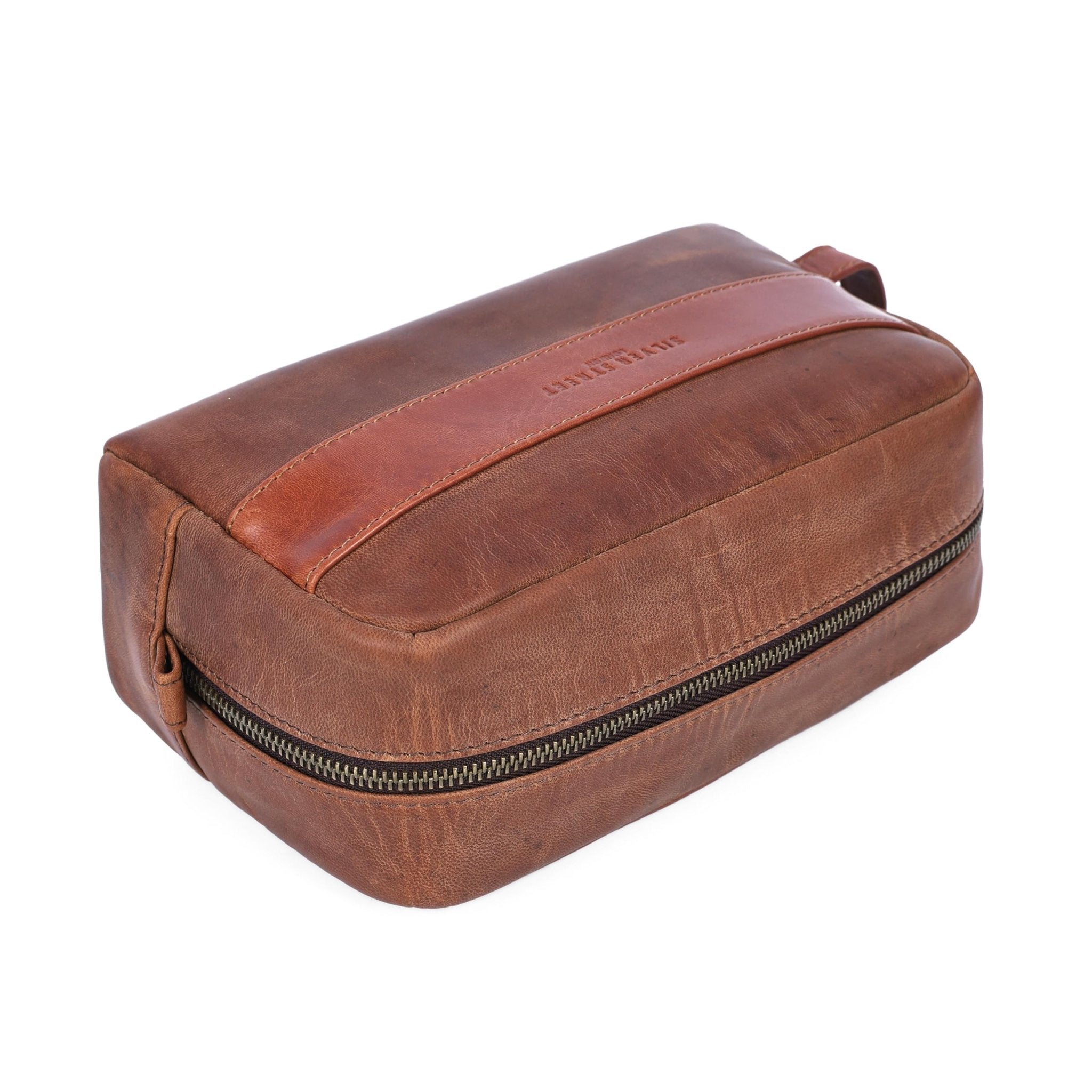 Walter Leather Washbag - Tan