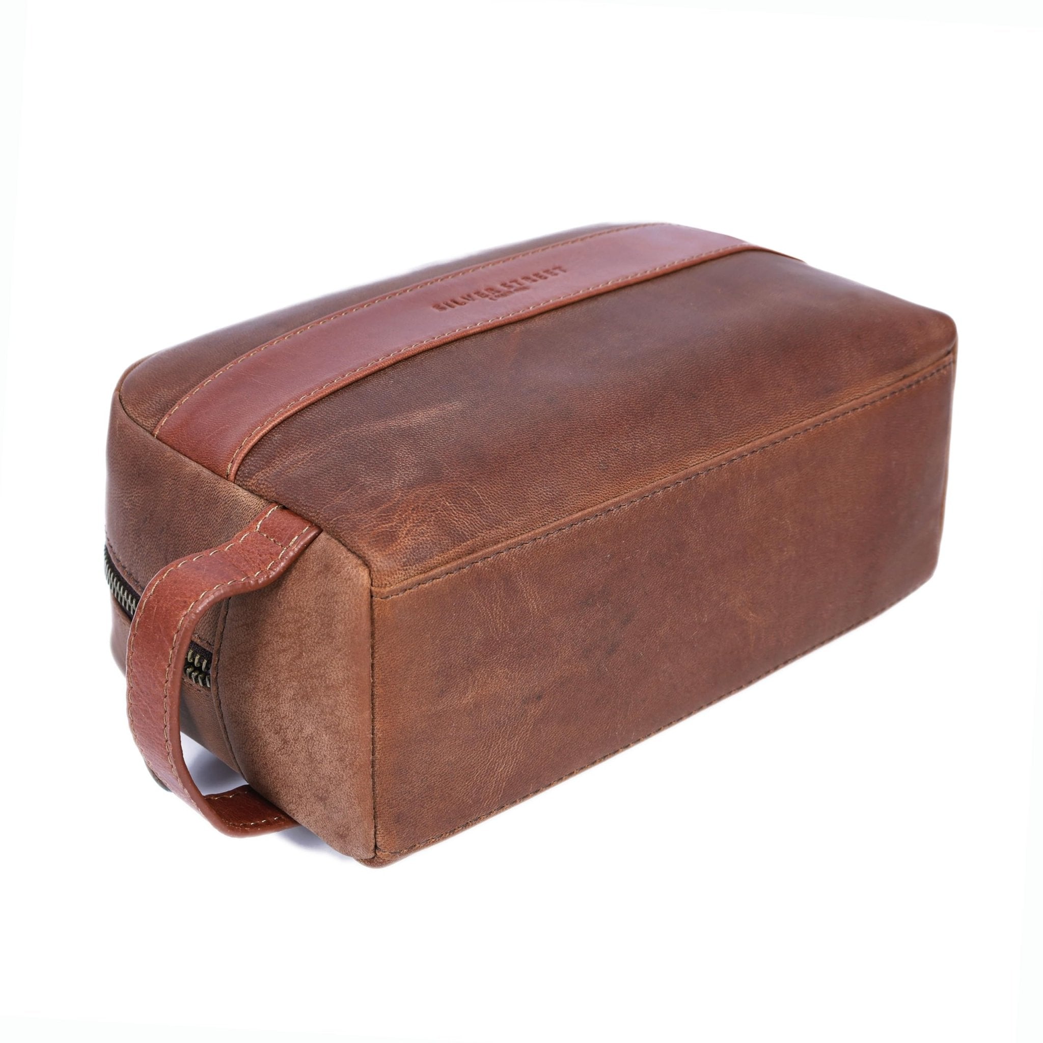 Walter Leather Washbag - Tan