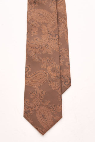 Bronze Paisley Tie Set with Tie Bar & Cufflinks Bronze Paisley Tie Set with Tie Bar & Cufflinks