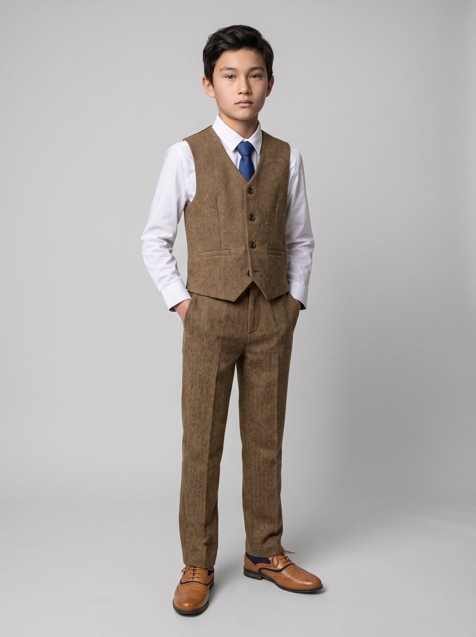 Boys Thomas Brown Suit