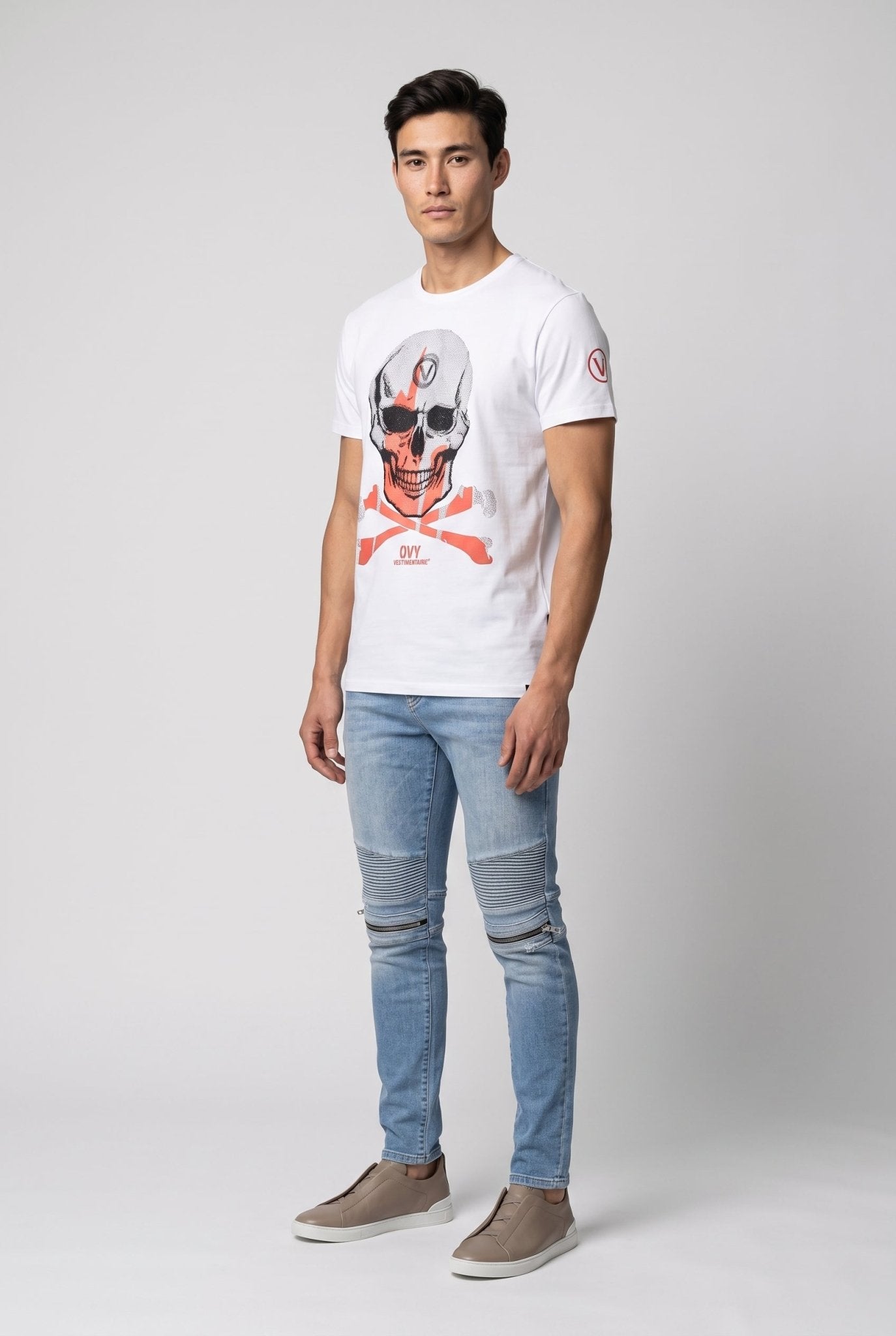 Ovy Vestimentaire Skull & Bones White Tee