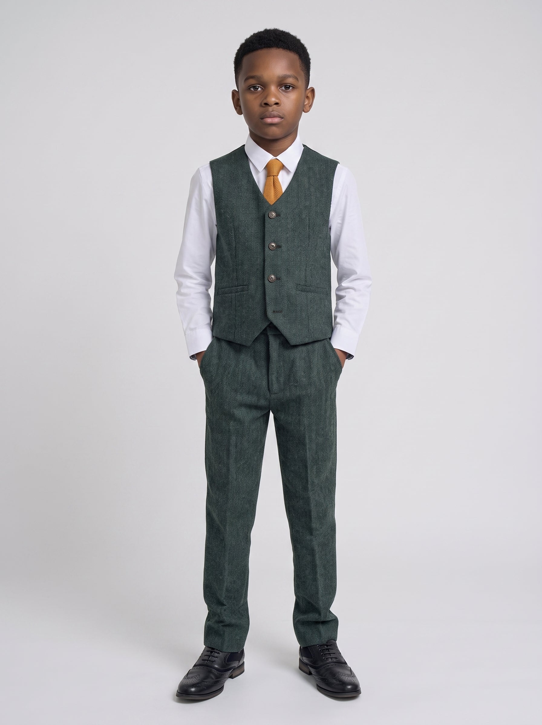 Boys Thomas Lush Olive Suit
