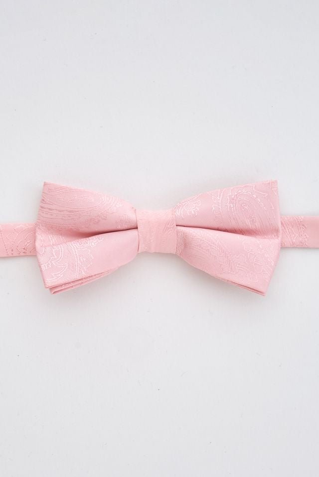Junior Pink Paisley Bow Tie