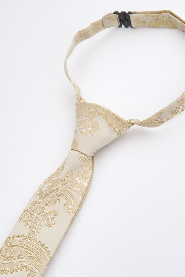 Junior Champagne Paisley Tie