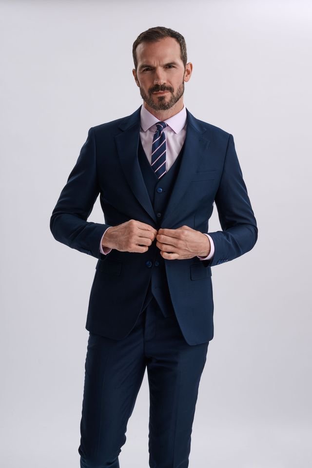 Fabio Navy Three Piece Suit
