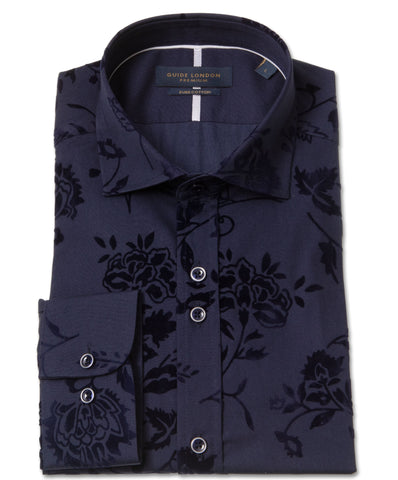Navy Long Sleeve Cotton Shirt Navy Long Sleeve Cotton Shirt