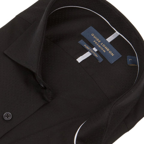 Long Sleeve Stitch Detail Classic Black Shirt Long Sleeve Stitch Detail Classic Black Shirt