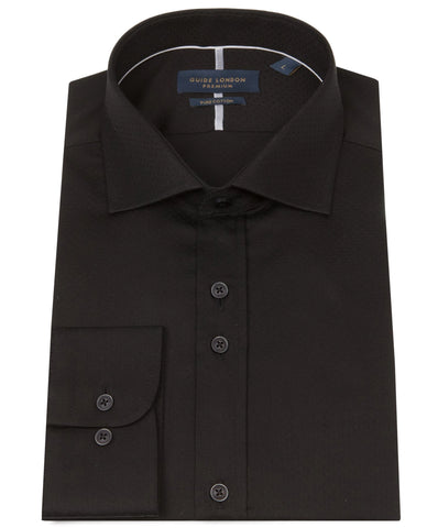 Long Sleeve Stitch Detail Classic Black Shirt Long Sleeve Stitch Detail Classic Black Shirt