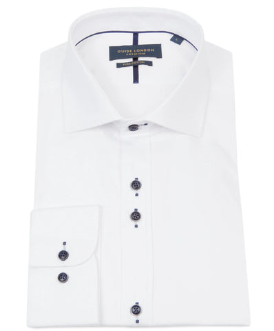 Long Sleeve Stitch Detail Classic White Shirt Long Sleeve Stitch Detail Classic White Shirt