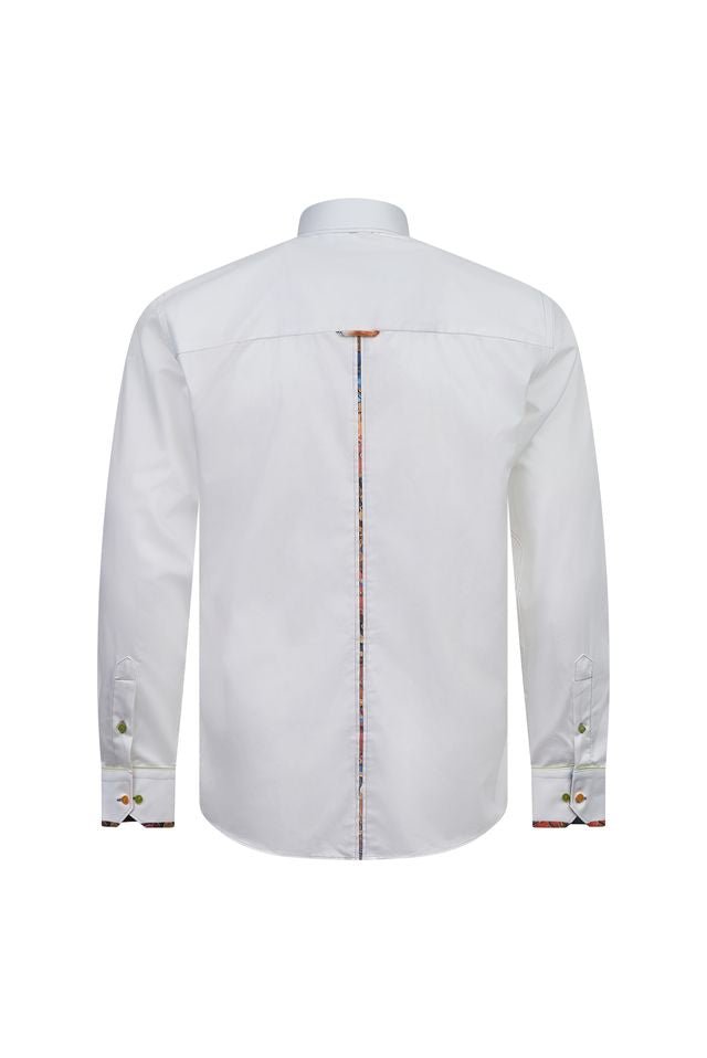 White Shirt with Paint Trim
