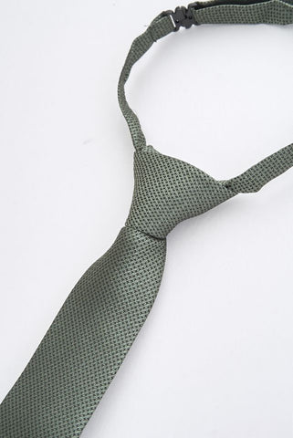 Junior Olive Textured Tie Junior Olive Textured Tie