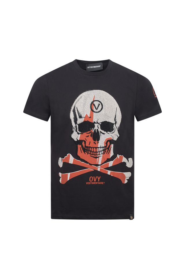 Ovy Vestimentaire Skull & Bones Black Tee