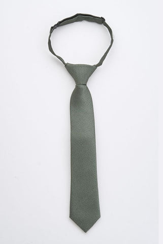 Junior Olive Textured Tie Junior Olive Textured Tie