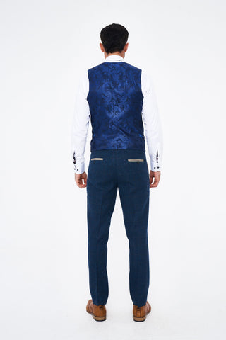 Marc Darcy Dion Blue tweed Waistcoat. Marc Darcy Dion Blue tweed Waistcoat.