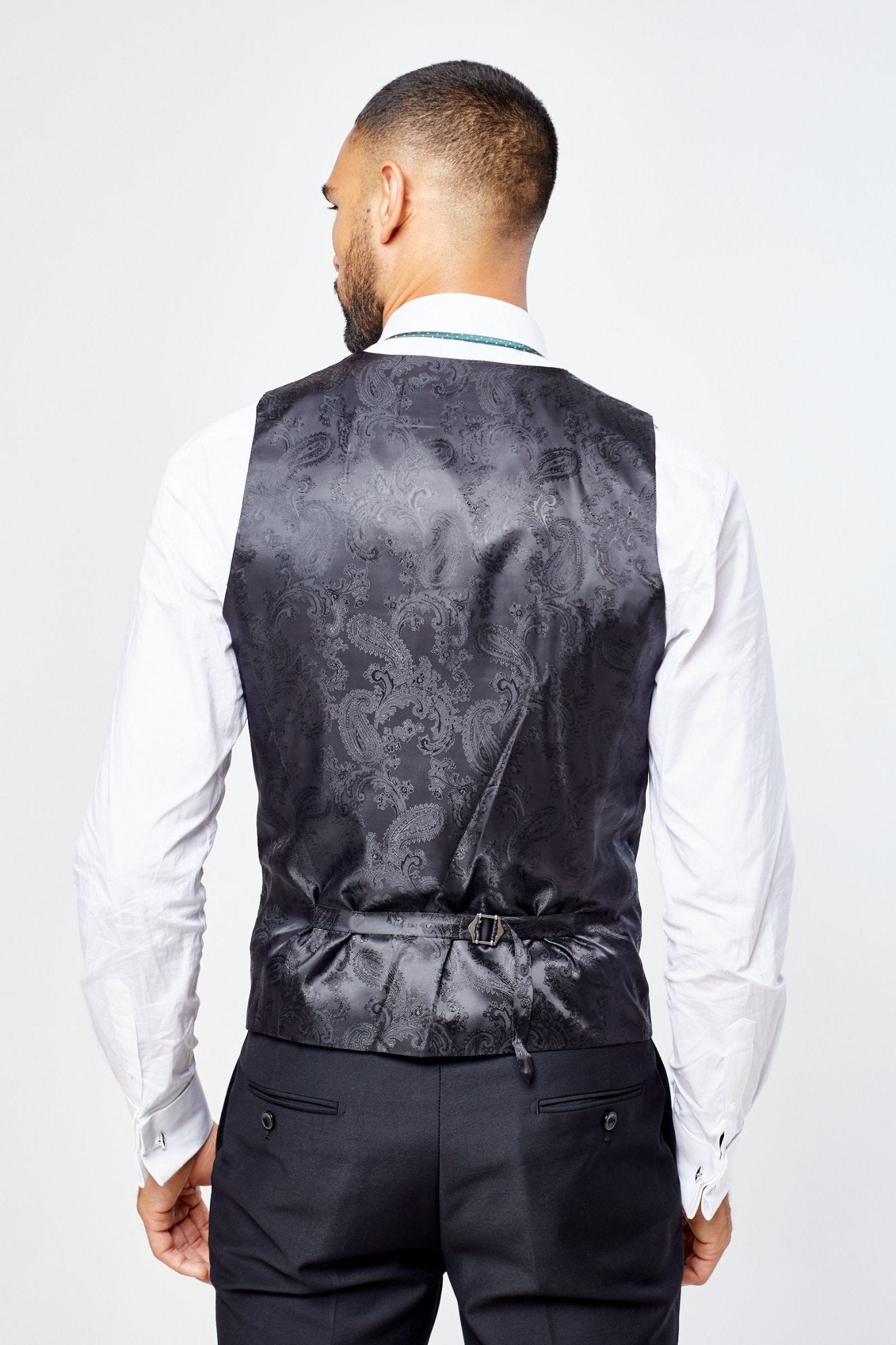 Parker Black Men's Three Piece Suit