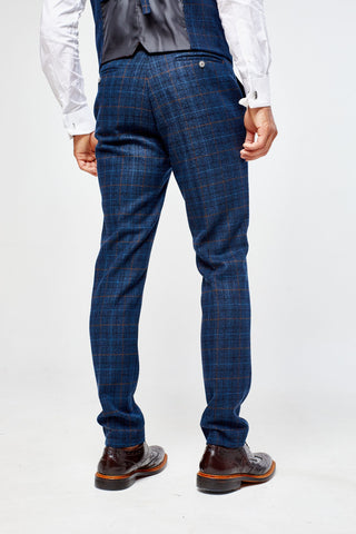 Cody Blue Check Three Piece suit Cody Blue Check Three Piece suit