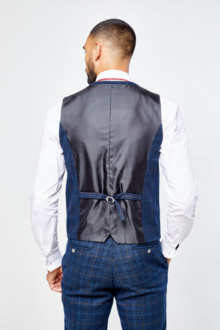 Cody Blue Check Three Piece suit Cody Blue Check Three Piece suit