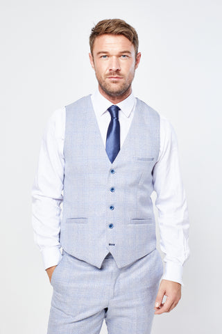 Caridi Sky Short Check Three Piece Suit Caridi Sky Short Check Three Piece Suit