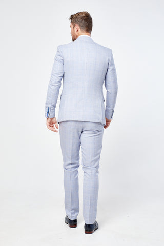 Caridi Sky Short Check Three Piece Suit Caridi Sky Short Check Three Piece Suit