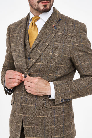 Albert Brown Tweed Three Piece Suit Short Albert Brown Tweed Three Piece Suit Short