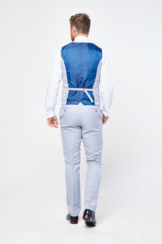 Caridi Sky Short Check Three Piece Suit Caridi Sky Short Check Three Piece Suit
