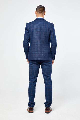 Cody Blue Check Three Piece suit Cody Blue Check Three Piece suit