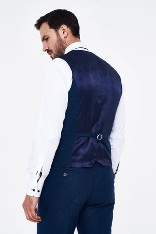 House of Cavani Seeba Navy Regular Three Piece Suit House of Cavani Seeba Navy Regular Three Piece Suit