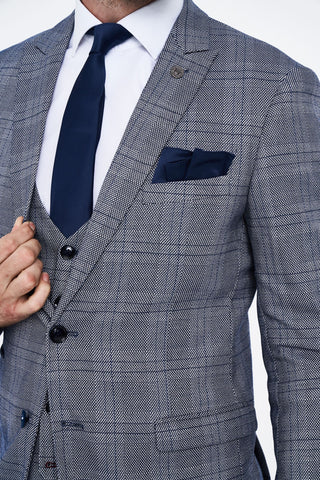 Marc Darcy Jerry Grey Check Three piece Suit Marc Darcy Jerry Grey Check Three piece Suit
