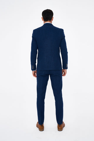 House of Cavani Seeba Navy Regular Three Piece Suit House of Cavani Seeba Navy Regular Three Piece Suit